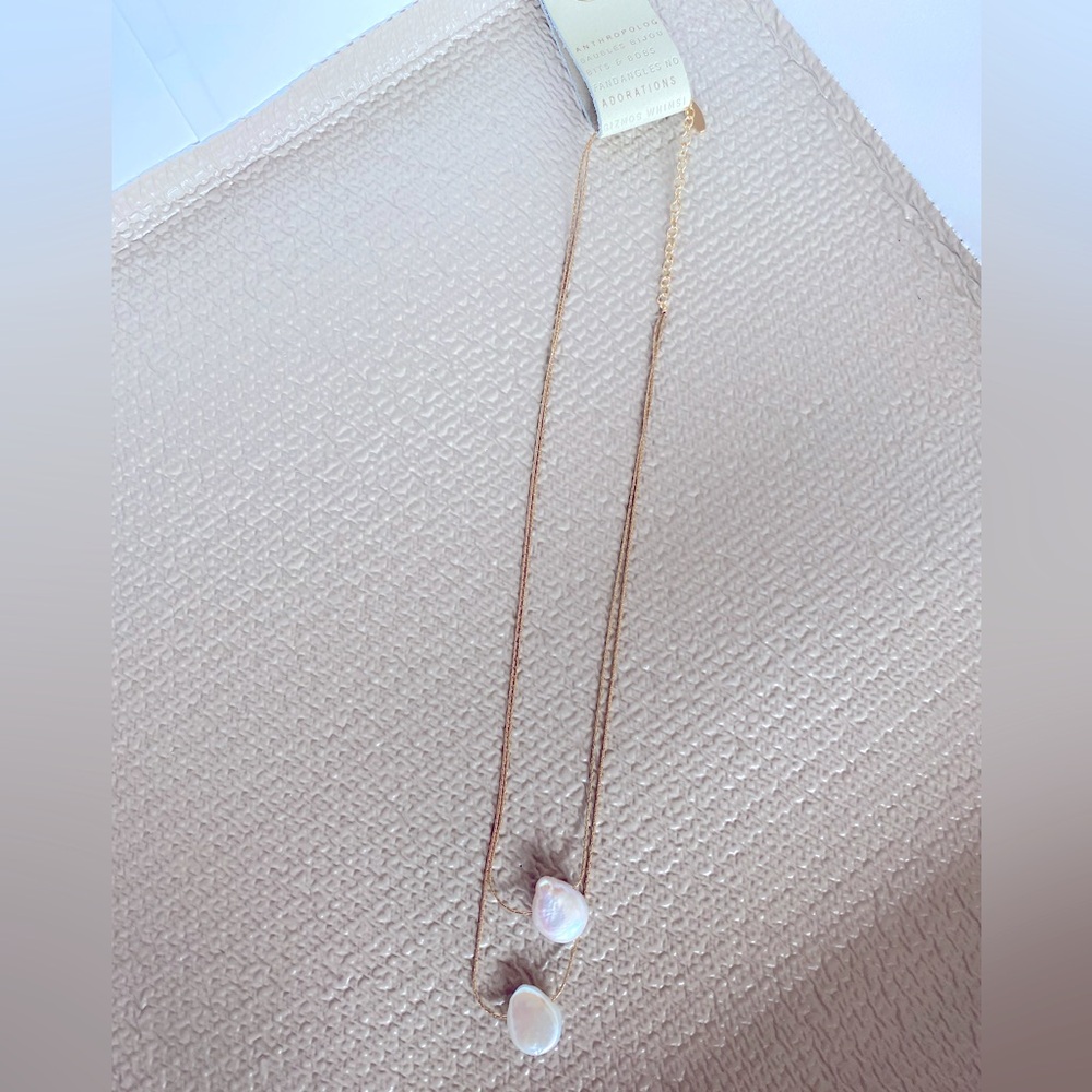 Anthropologie Double Layer Pearl Necklace. NWT.
